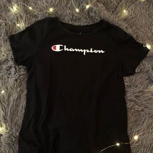 Black champion tee